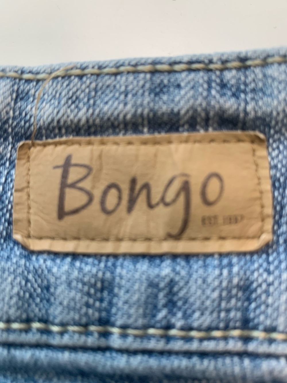 BONGO Vintage Light Blue Denim Bronze Metal Detail - Picture 2 of 10